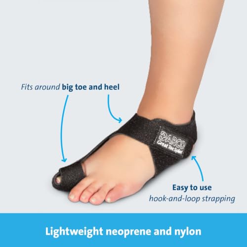 DARCO GTS Black Great Toe Alignment/Bunion Adjustable Splint for Hallux Valgus and Other Joint Conditions (LG/Left W8-11/M10-13) LG/LEFT W8-11/M6.5-9.5