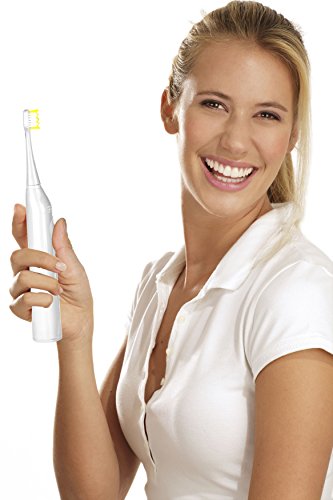 Pursonic S430 SmartSeries Electronic Power Rechargeable Sonic Toothbrush with 40,000 Strokes Per Minute, 12 Brush Heads Included (White) White 1 Count (Pack of 1)