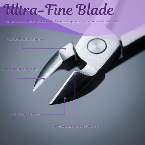 2 Pack Stainless Steel Cuticle Nipper & Pusher, Manicure Pedicure Tool Set