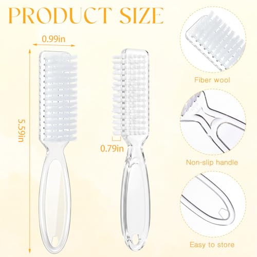 Patelai 12 Pcs Barber Clipper Brush Blade Trimmer Cleaning Brush for Fades Nail Neck Duster Manicure Salon(White) White