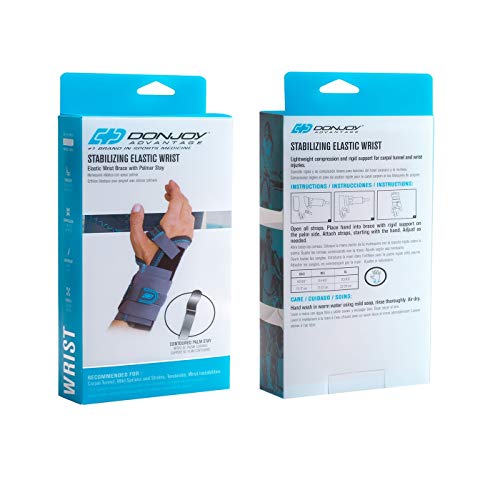 DonJoy Advantage X-Large Stabilizing Elastic Wrist Brace for Carpal Tunnel, Sprains, Strains, Tendonitis, Instabilities, Palm Stay