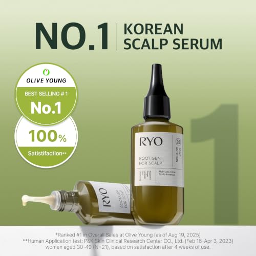 RYO ROOT:GEN Scalp Serum for Thinning Hair with Ginseng (2.7 Fl. Oz.) ROOT:GEN Scalp Essence