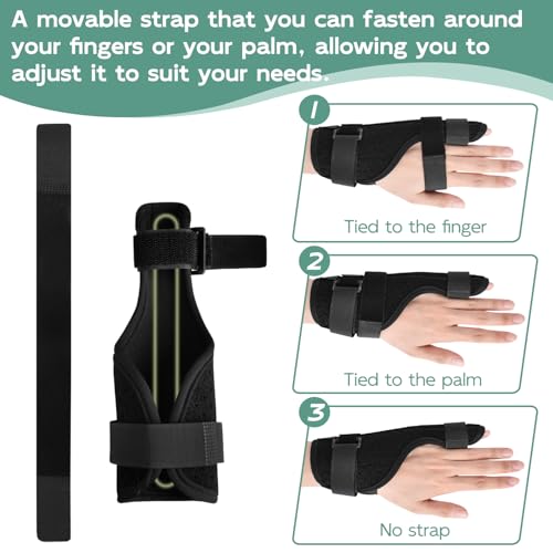 Pinky Finger Splint, Trigger Finger Splints for Little Finger, Pinky Hand Support Brace for Left & Right Hand, Metacarpal Wrist Fingers Immobilizer for Arthritis, Tendonitis, Injury