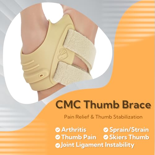 Thumb Brace Thumb Splint for Osteoarthritis, Tendonitis, Arthritis (Beige, Small, Left Hand) Beige