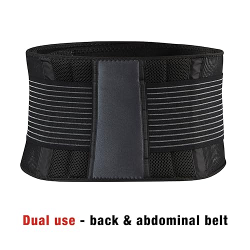 ACE - 902002 Adjustable Back Brace, Stabilizing Support and Comfort, Adjustable, Breathable, Full Range of Motion, from America's Most Trusted Brand of Braces, Black 1 Count (Pack of 1)