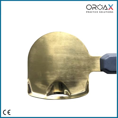 Denture Wax Rim Bite Former Gold Single Head Occlusal Hot Plate Paddle for Denture Modeling Heat Insulated Ergonomic Handle Lab Instrument