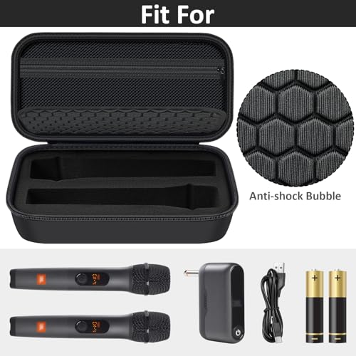 Comecase Toothbrush Travel Case with Wireless Microphone Case Compatible with JBL Wireless Two Microphone System