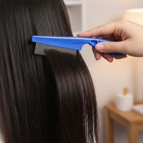 4 PCS Dandruff Comb Remover Lice Comb for Thick Women Hair, Stainless Steel Fine Tooth Combs Set, Dandruff Scalp Care Combs Metal for Women All Hair Types