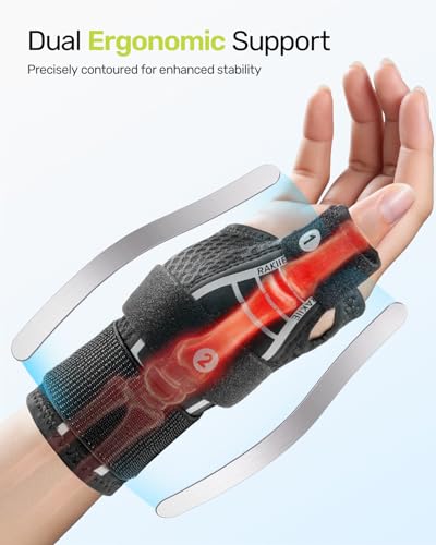 Rakiie Thumb Brace& Upgraded Carpal Tunnel Wrist Brace