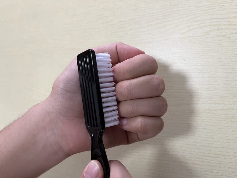 SQULIGT 12Pcs Nail Brush for Cleaning Fingernails, Handle Grip Cleaning Brush for Nail and Toenail, Nail Dust Brush Manicure Pedicure Tools Scrubbing Brush Women Men Home Salon (Black) black