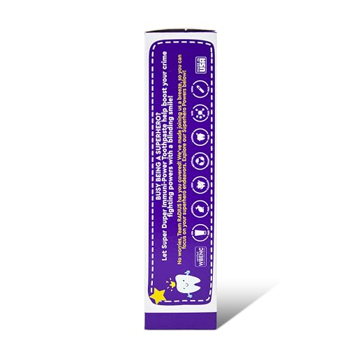 Radius Kids Super Duper Immunity Power Toothpaste 2.5 Oz - Super Duper Bubble Berry Mint - Pack of 3 2.5 Ounce (Pack of 3)