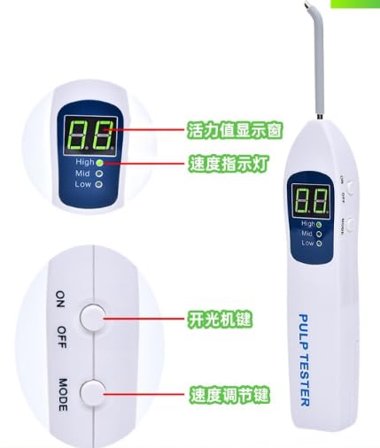 SNAWOP Dental Pulp Tester,Oral Teeth Nerve Vitality Detector,Endodontic Apex Locator,3 Speed Modes,Professional Dental Testing Device for Clinic