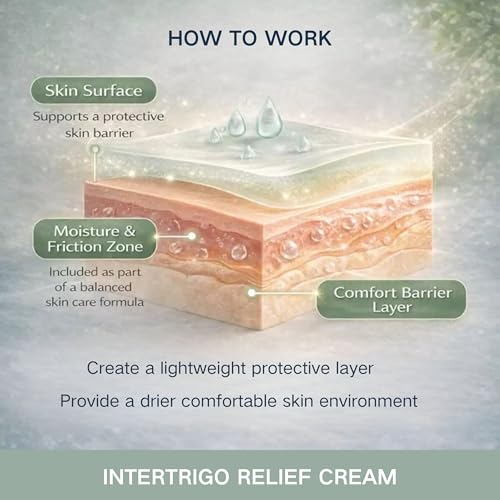 2Pcs Intertrigo Cream for Relief and Treatment, Skin Fold Care, Soothe Irritated Skin and Reduce Friction, Chafing Support Cream for Skin Fold Areas, Fast-Drying Non-Greasy Formula for Skin Comfort