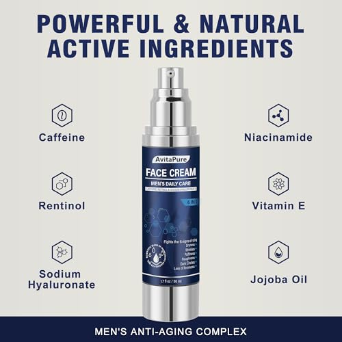 6-in-1 Face Cream for Men – Daily Hydrating Moisturizer for Age Defense