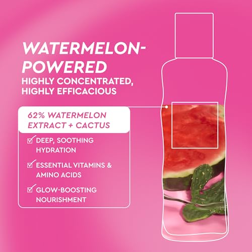 Glow Recipe PHA + BHA Face Toner, Korean Exfoliating Toner for Pores, Gentle Chemical Exfoliant + Hydrating Toner, Watermelon, Cactus Water + Glycerin (150ml) 5 Fl Oz (Pack of 1) Full Size