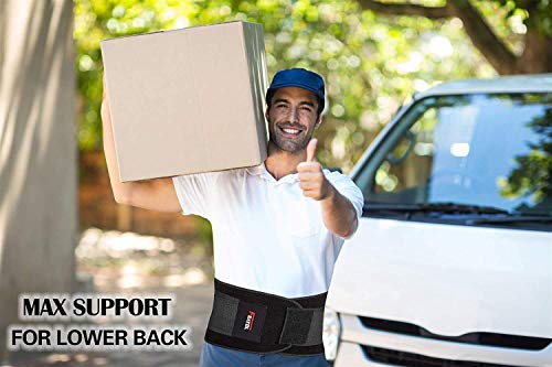 FEATOL Bundle of Carpal Tunnel Wrist Brace for Relieve and Treat Wrist Pain with Back Brace for Back Pain Relief, Herniated Disc, Sciatica