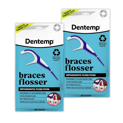 OrthoDots CLEAR 4 Pack & Braces Flosser 2 Pack – Clean and Protect Your Orthodontics