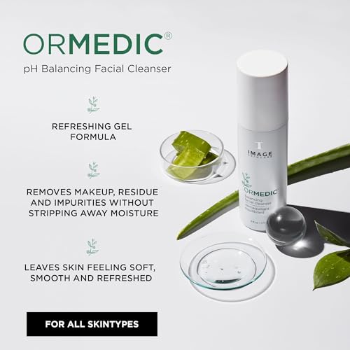 IMAGE Skincare, Ormedic pH Balancing Facial Cleanser, Mild Foaming and Hydrating Face Wash with Aloe Vera 6 Fl Oz (Pack of 1)