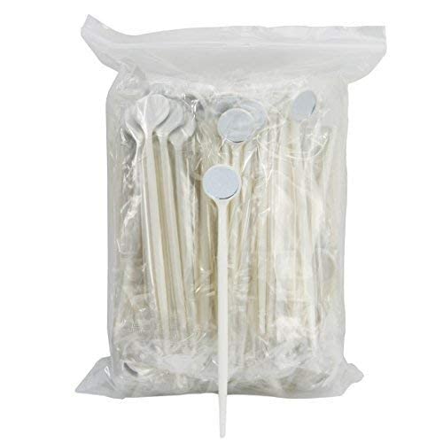 EZGO 100pcs Dental Mouth Oral Teeth Mirrors Shiny Handle with Free Protective Packing, Every Mirror Individually Packed (Pack of 100) - BeesActive Australia