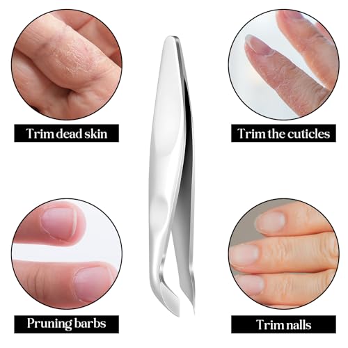 3Pcs Mini Cuticle Trimmer, Stainless Steel Cuticle Nail Clippers