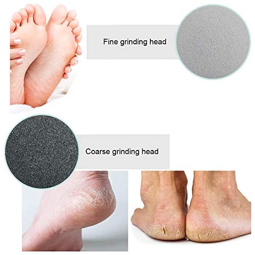 Electric Feet Callus Remover, Battery Operated Foot Grinder Callus Dead Skin Remover Vacuum Foot File Pedicure Tool(White + Blue) - BeesActive Australia
