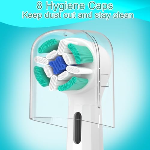Replacement Heads Compatible with Oral B iO Electric Toothbrush, Soft Toothbrush Heads Fit for Oral-B iO 2/3/4/5/6/7/8/9/10 Series with Covers, White 8pcs 8 Count (Pack of 1)