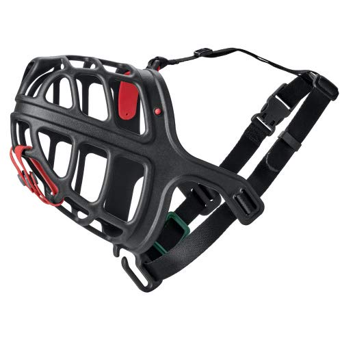 HUNTER ALBURY dog muzzle, with removable poison bait protection, 3, black