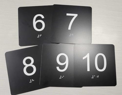 Nap Tags ADA Exam Room Sign, Tactile Braille, Black 6-10 #6-10