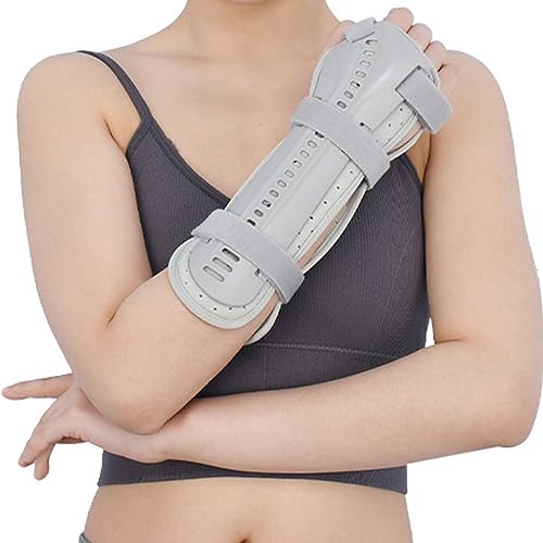 Forearm & Wrist Support Brace Splint, Forearm Immobilizer Brace Splints Breathable Wrist Splint, Upgraded with Double Splint, Great for Wrist Pain, Sprain, Sports Injuries (Right) Right