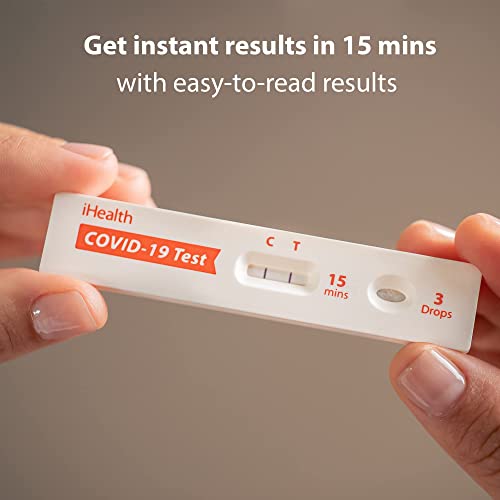 iHealth COVID-19 Antigen Rapid Home Test, 5 Tests, FDA Authorized OTC 1 Pack, 5 Tests Total