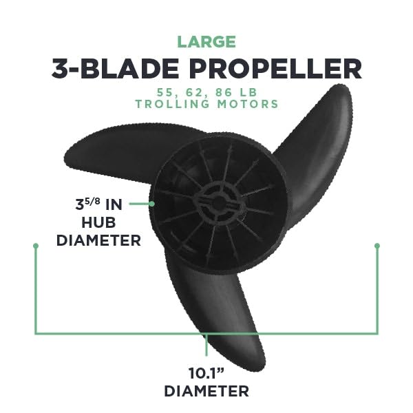 Newport 3-Blade Trolling Motor Propeller Kit – Compatible with 55lb, 62lb & 86lb Newport Motors – Includes Hardware & Spanner Tool – Durable Fiberglass Nylon – 10.1” Diameter 3 Blade 55lb, 62lb, 86lb Thrust - BeesActive Australia