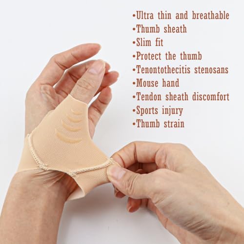 2Pcs Thumb Brace, Elastic Thumb Support Brace Thumb Compression,Thumb Support for Joint Pain Tendonitis Sprain