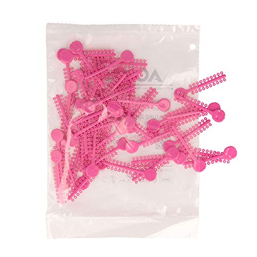 American Orthodontics Ligatures, Pink, Non Latex, 50 Stick, 1000 Count