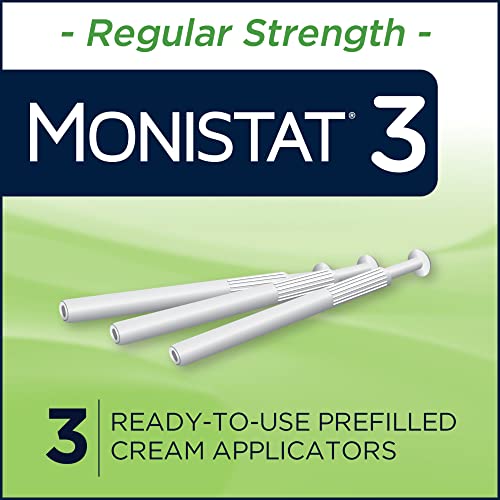 Monistat 3-Day Yeast Infection Treatment, Miconazole Cream, 3 Applicators 3 Count