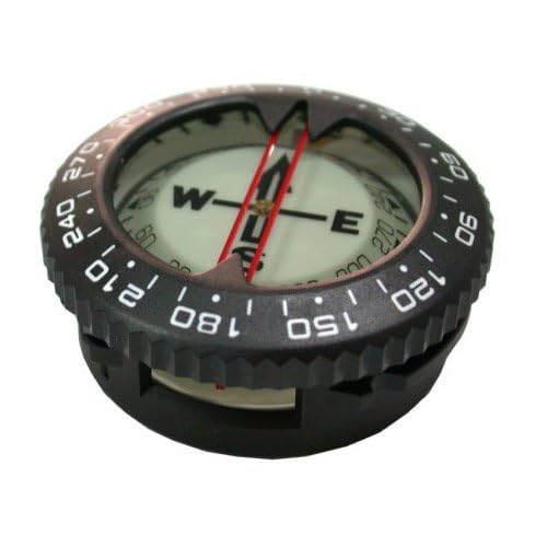 Scuba Choice Diving Compass Module - Glow in the Dark, Aluminum, 80M Max Depth, Portable, 25° Tilt, Compact & Durable - Reliable Underwater Navigation, Gear Divers, Marine Navigation Tool - BeesActive Australia