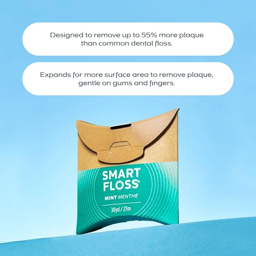 DrTung's Smart Floss, Mint Natural Expanding Dental Floss - Pack of 6 90 Foot (Pack of 6)