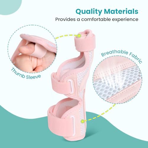 DrFinger De Quervain'S Tenosynovitis Thumb Brace Splint (Pink-Regular) Pink Regular