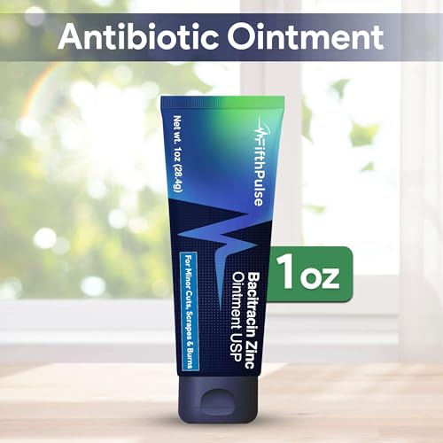 Bacitracin Antibiotic Ointment with Zinc, 1oz - First Aid Ointment for Minor Cuts, Bruises, Abrasions, Burns - Topical Antibiotic for Wound Healing 1 Ounce