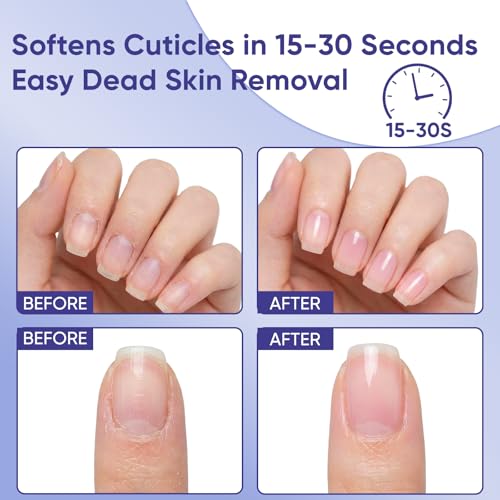 2 in 1 Cuticle Oil Pusher Pen, Cuticle Remover with Jojoba Almond Oils - Tidies, Cleans & Moisturizes Nail Edges, At-Home On-the-Go Manicure for Women Men (Pink3.0&Gel) Pink3.0&Gel