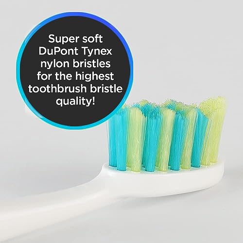 Voom Sonic White Pro 7 Series Replacement Toothbrush Heads – 4 Count – Soft Dupont Nylon Bristles – Electric Toothbrush Replacement Brushes – Dentist Approved Oral Care 4 Count (Pack of 1)