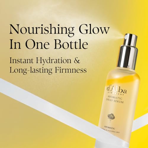 d'alba Piedmont Italian White Truffle First Aromatic Spray Serum, Fragrant VEGAN Glowy Antioxidant Face Mist, Deep Hydration Skin Firmness, Korean Skin Care (4.05 fl.oz) 4.05 fl.oz