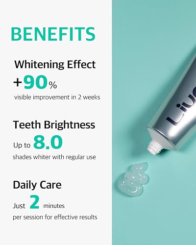LiveOrals Whitening Toothpaste 80g x 3 – Fluoride-Free, Nano Hydroxyapatite & Hydrogen Peroxide, Sensitive Teeth, Enamel Strengthening, Natural Mint Gel Pack of 3
