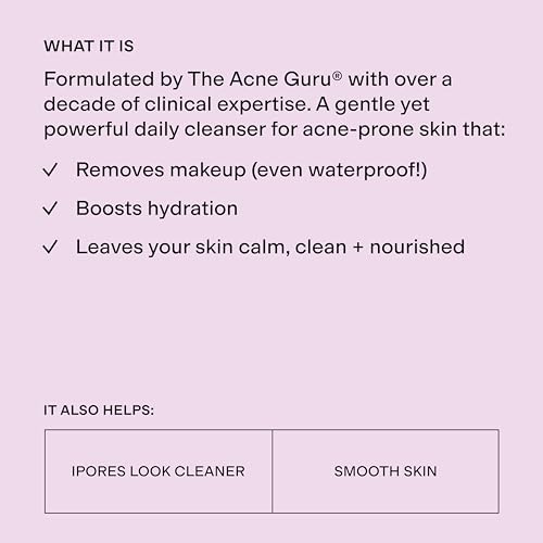 CLEARSTEM - GENTLECLEAN Vitamin C Infused Calming Wash - Facial Cleanser, Makeup Remover - Goldenseal + Green Tea - Facial Skin Care Products - Gluten Free, Cruelty Free - 6 fl oz / 180ml 6 Fl Oz (Pack of 1)