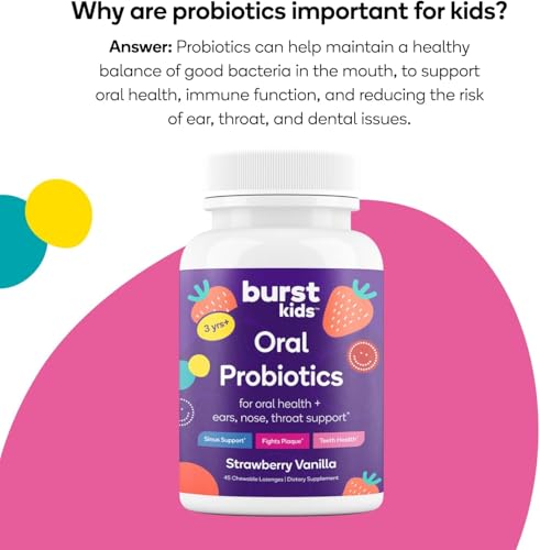 Burst Kids Probiotics (Strawberry Vanilla/45 Chewable Lozenges)