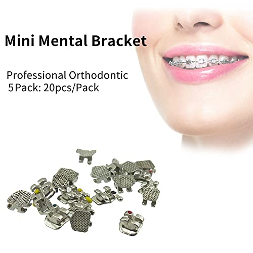 Easyinsmile 20PCS/Pack Dental Orthodontic Metal MINI Bracket Braces (5Pack Roth-022.3.4.5) 5Pack ROTH-022.3.4.5