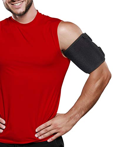 ARMSTRONG AMERICA Elbow Splint Tendonitis Elbow Brace (Fits Most) + Bicep Tendonitis Brace Compression Sleeve (Small) Bundle