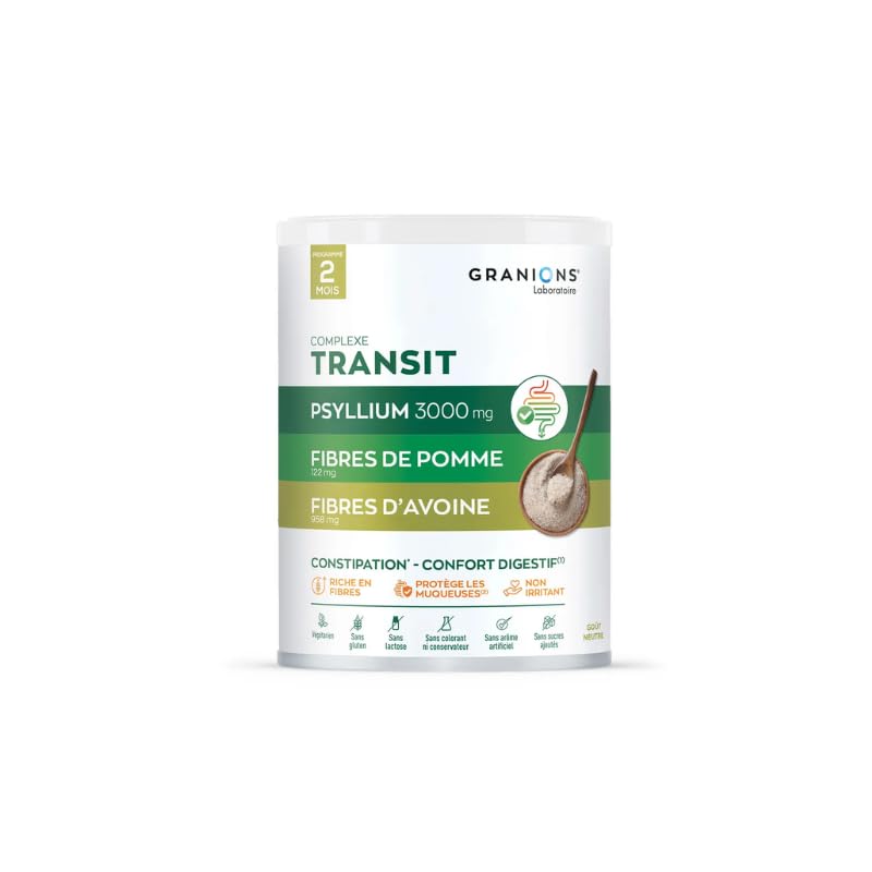 Psyllium Husk Powder 4in1 Digestive Fiber Supplement - Gut Health, Bloat Relief for Women and Men, Soluble and Insoluble Psyllium Husk Fiber Powder, Vitamin B2 - Vegan, Unflavored, Sugar-Free, 60 Day 10.6 Ounce (Pack of 1)