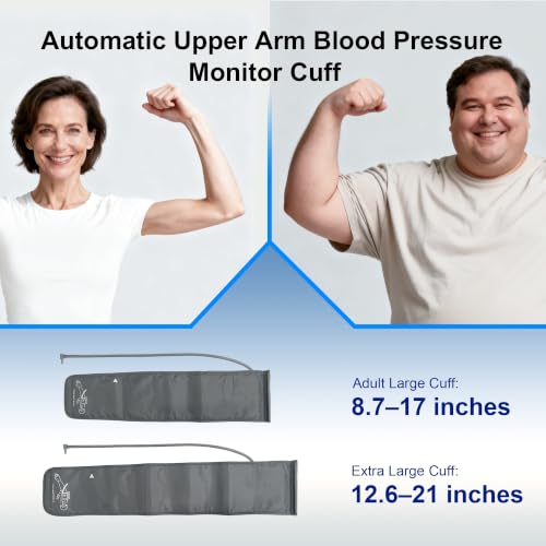 Automatic Upper Arm Blood Pressure Monitor for Home Use with 9-17&13-21 in Blue