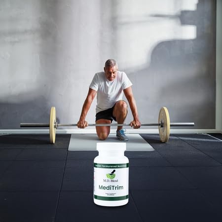 M.D. MediTrim - Expert Formulated Supplement Energy, Satiety, & Physique Goals - Smooth System Balance - Green Coffee Bean, Green Tea, Apple Cider Vinegar, Hibiscus - 90 Capsules 1 - BeesActive Australia
