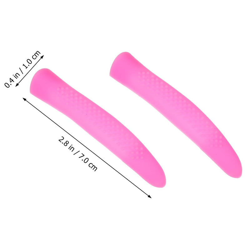 Mipcase Anti-Slip Silicone Handle Covers for Nail Cuticle Scissors 5 Pairs Nail Art Accessories Comfortable Grip Protective Sleeve for Manicure Pedicure Tools - BeesActive Australia
